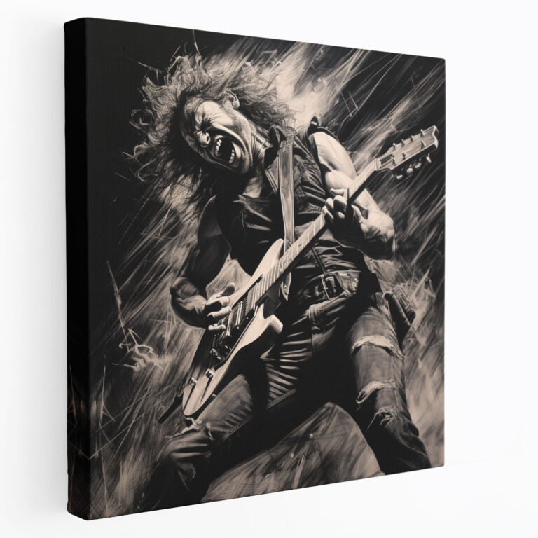 Metallica Wandkunst: Energiegeladene Performance - Leinwandbild