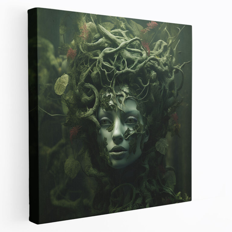 Leinwandbild Wald der Medusa - Wanddekoration Mixed Media Schönheit