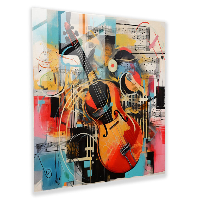 Harmony Fusion Glasbild - Zeitgenössische Glaswandkunst für die Heimdekoration