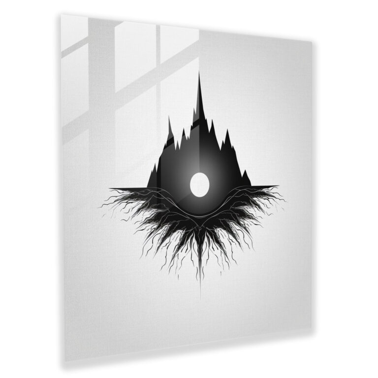 Wanddekoration Mittelerde - Glasbild Moderne Minimalismus Mittelerde
