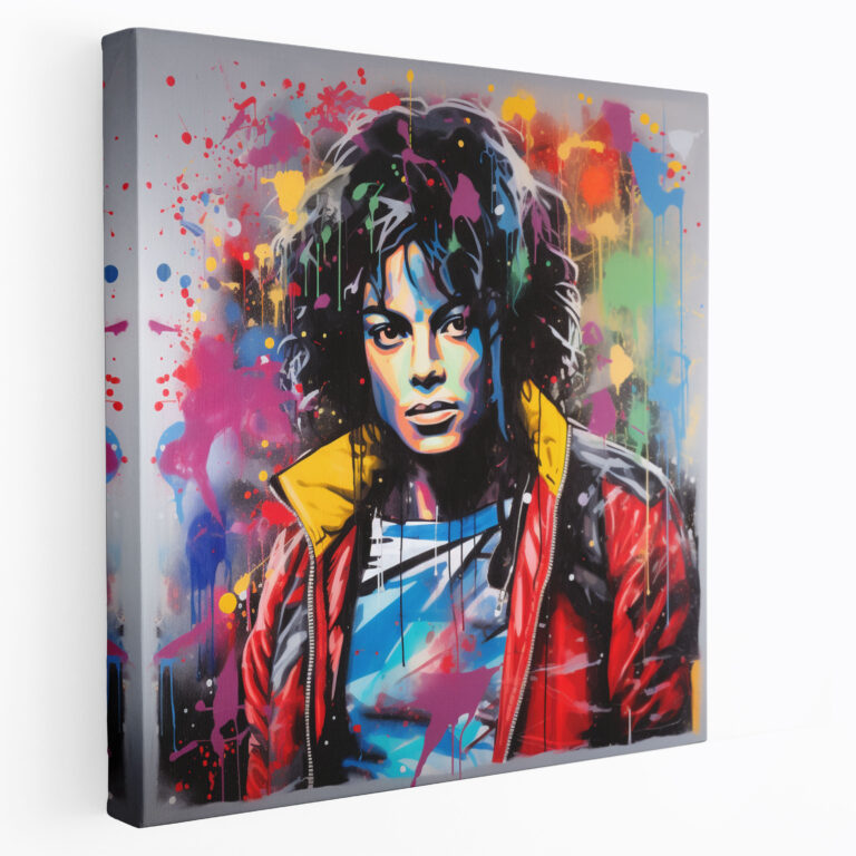 Michael Jackson Graffiti Leinwandbild - Silhouette