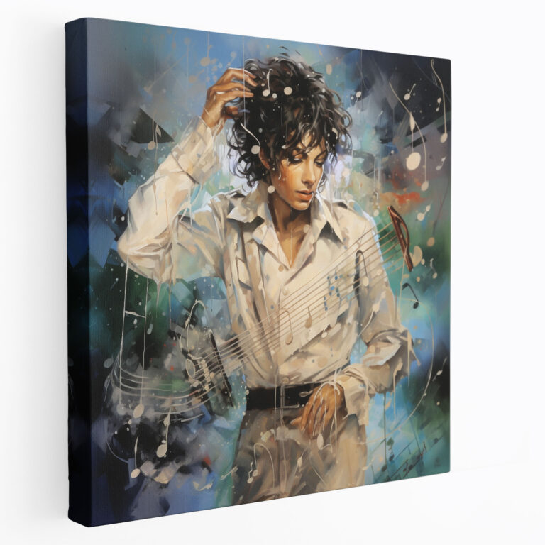 Micheal Jackson Leinwandbild - Melodischer Surrealismus - Verzauberndes Design Magisch Dekoration für Zuhause