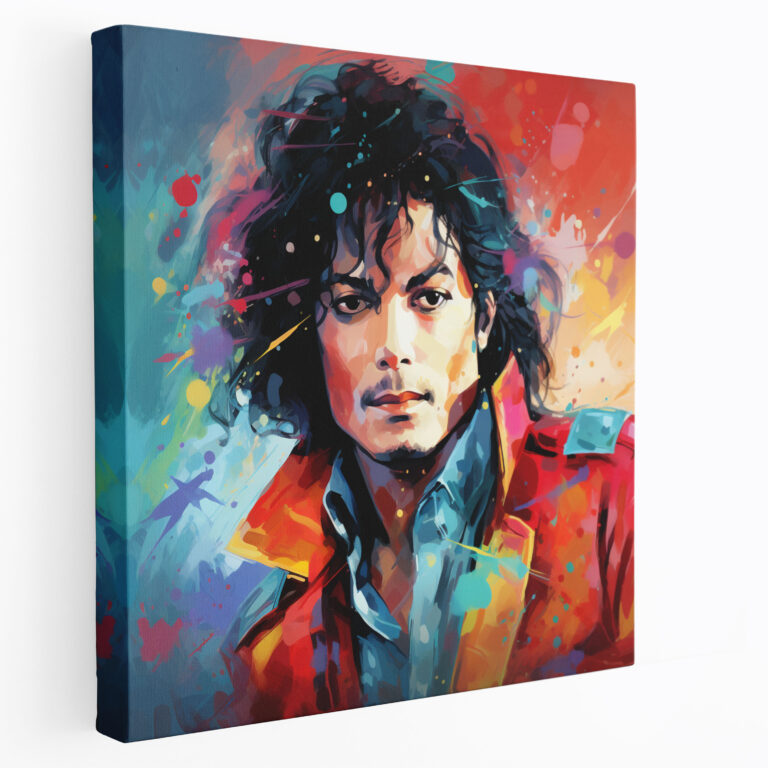Leinwandbild Michael Jackson - Pop-Art-Stil - Wandkunst Dekorationsbild