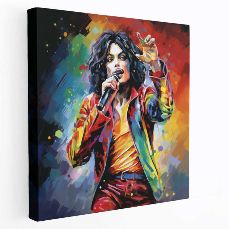 Michael Jackson Leinwandbild - Pop Art Wanddekoration - Michael Jackson Pop Art Leinwand