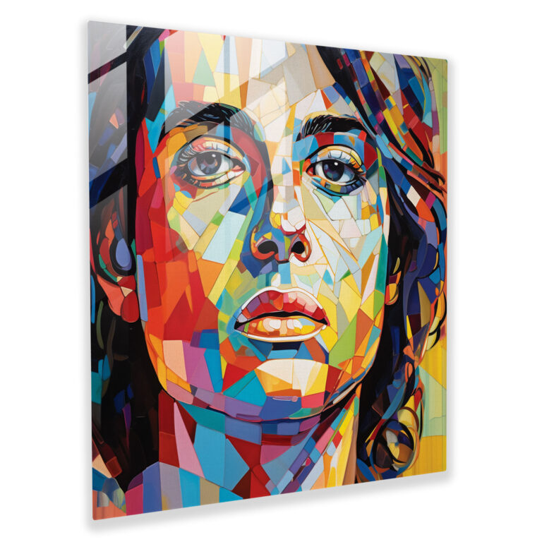 Michael Jackson Pop-Art Glasbild - Michael Jackson Pop-Art lebendige Farben Glas-Kunst