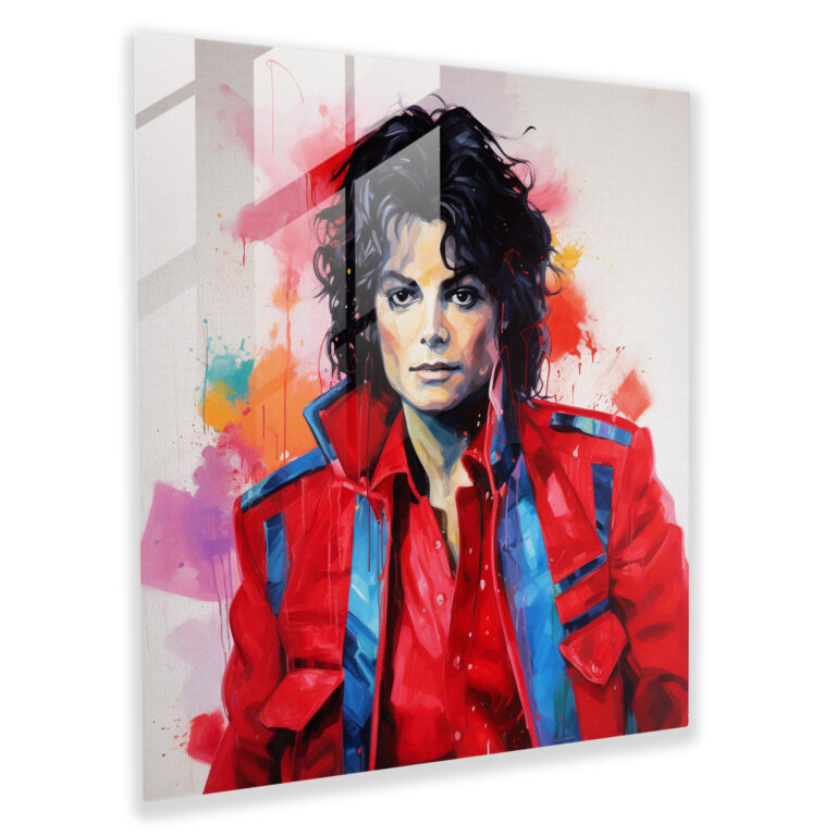 Michael Jackson Pop Art Glasbild - Wanddekoration