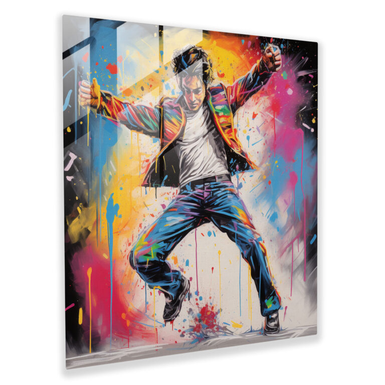 Glasbild Michael Jackson - Wanddekoration Glas Kunst Wohnkultur