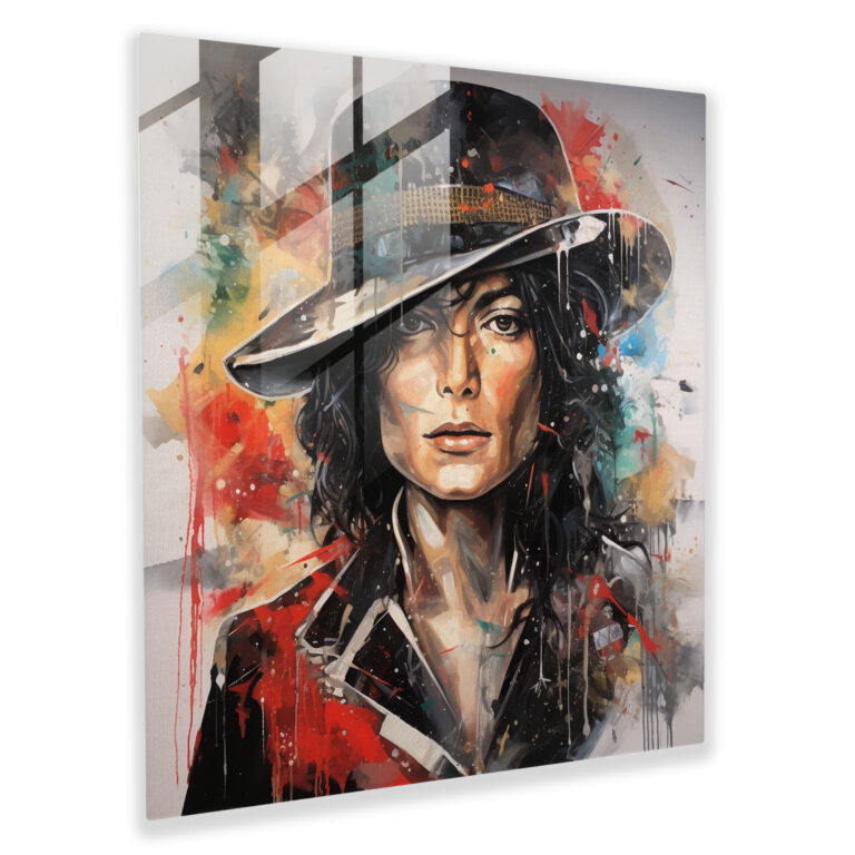 Unerschöpfliche Kreativität Michael Jackson Glasbild - Michael Jackson Wohnkultur Kreativitätsgrenzen Glaswandkunst
