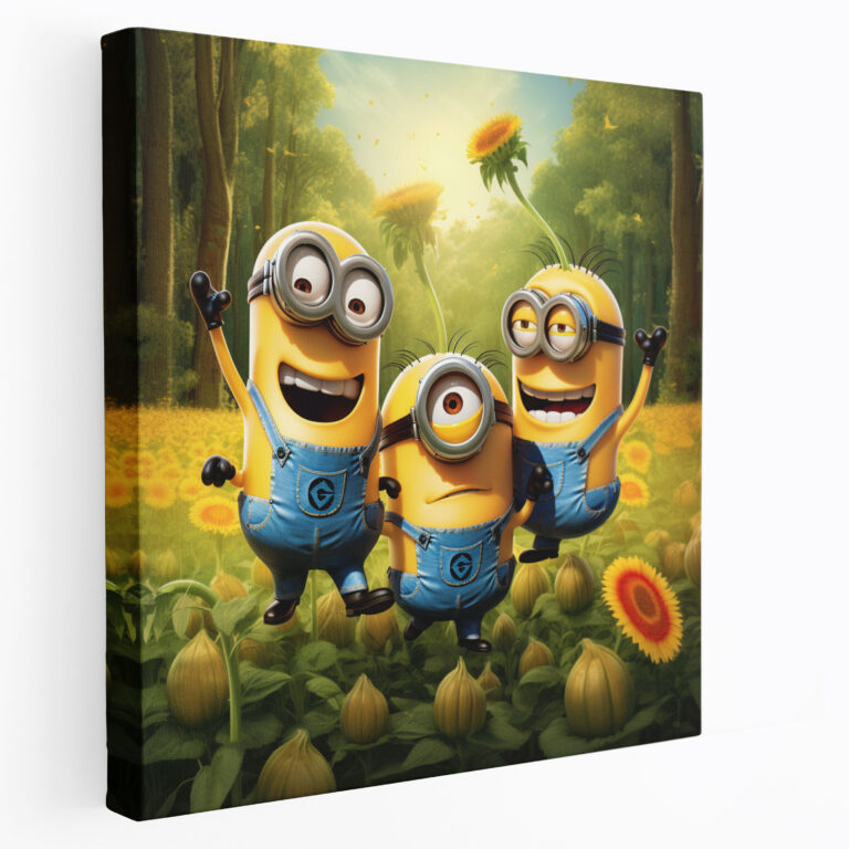 Minions Leinwandbild - Verspielte Cartoon Wandkunst - Minions Wandkunst Spaß Leinwand