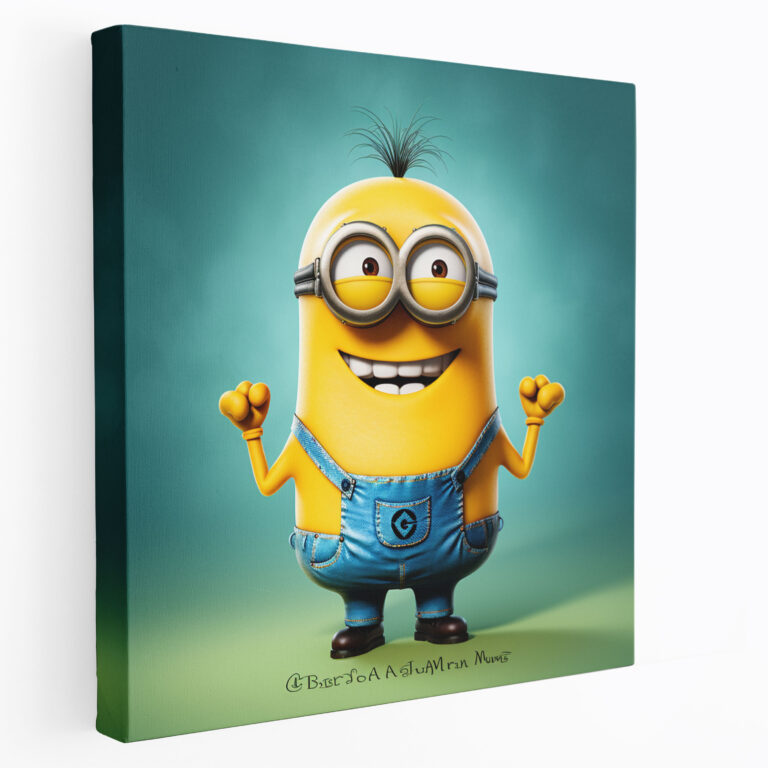 Minions Inspirierendes Leinwandbild - Motivation Aufmunterung Wanddeko