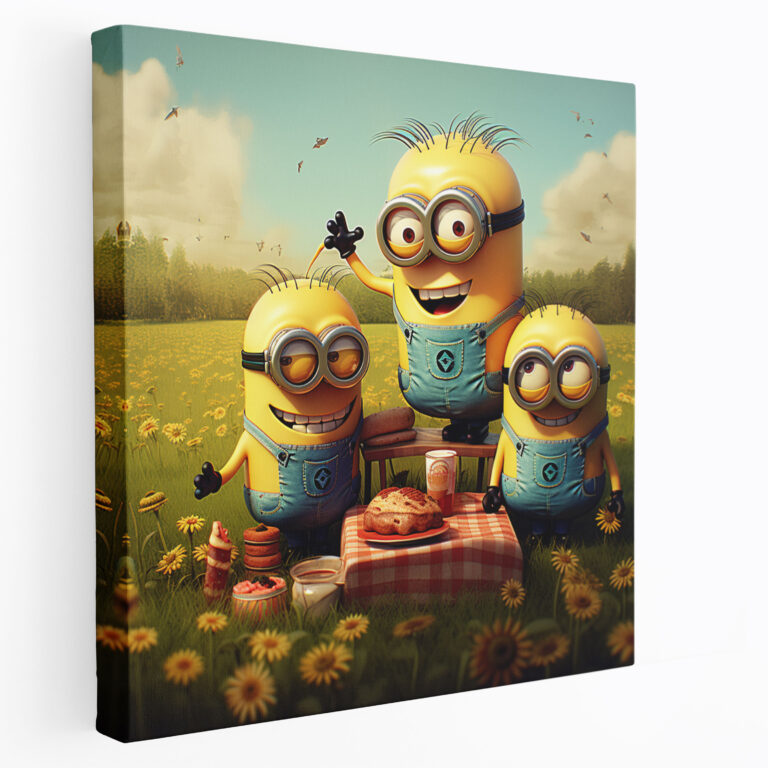 Minions Leinwandbild - Cartoon-Illustration Wandkunst - Minions Leinwandbild Wohnkultur Wandkunst