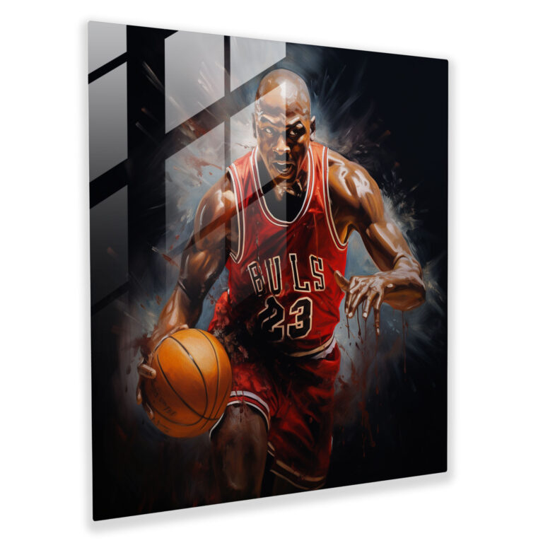 Micheal Jordan Glasbild