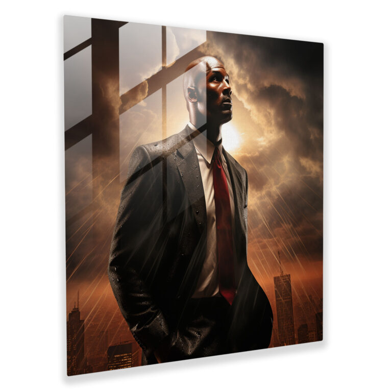 Glasbild Michael Jordan - Kombinierte Medienkreation - Fotografie Kombinierte Medienkreation