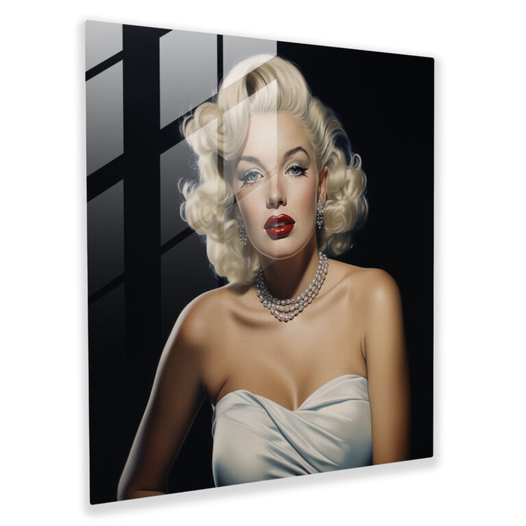 Marilyn Monroe Glasbild - Marilyn Monroe Moderne Kunst Exquisite Details Glas Wandkunst