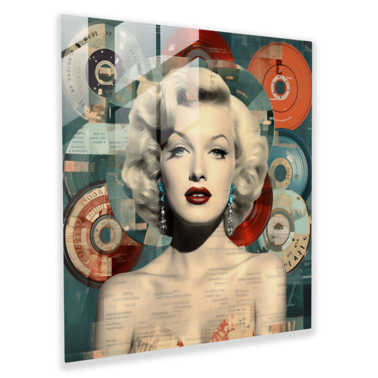 Marilyn Monroe Glasbild - Zitat-Collage - Berühmte Zitate Weisheit