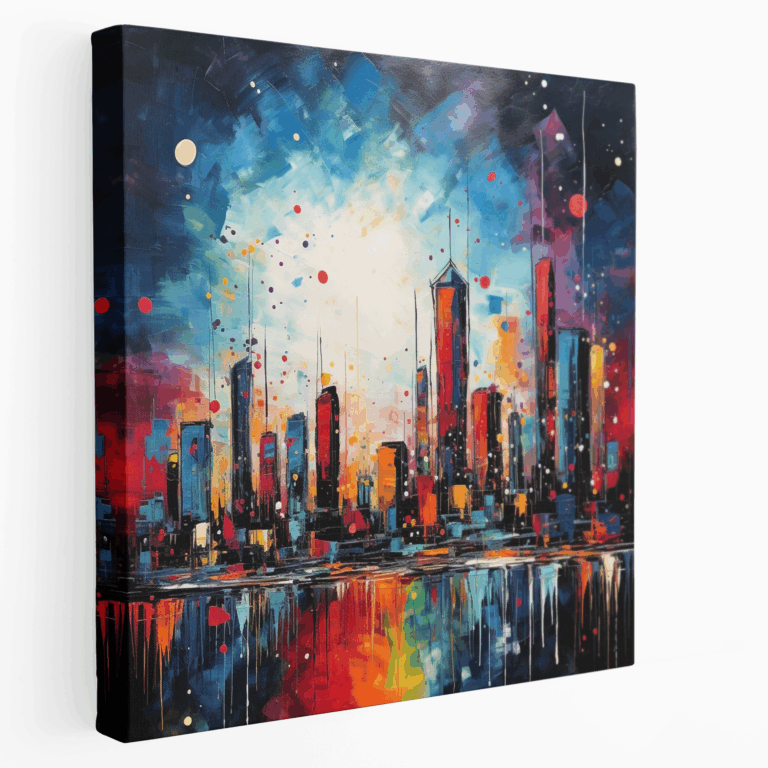 Buntes Urban Fusion Leinwandbild