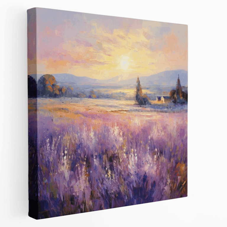 Mystische Lavendelwiesen Leinwandbild