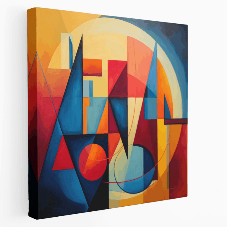Harmonische geometrische Fusion Leinwandbild