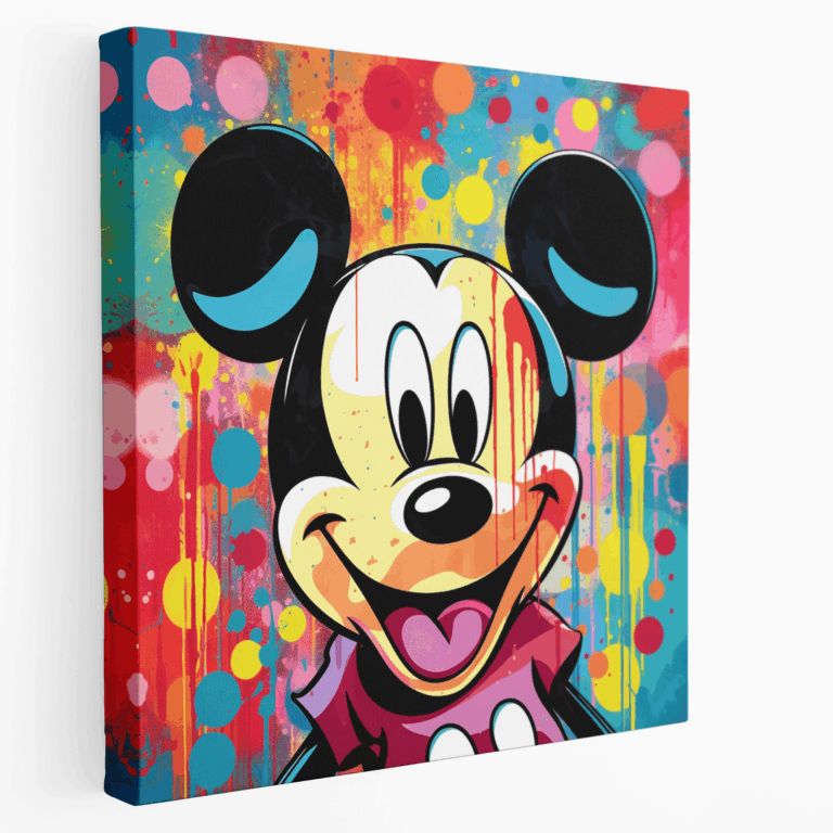 Mickey Mouse Leinwandbild im Pop-Art-Stil