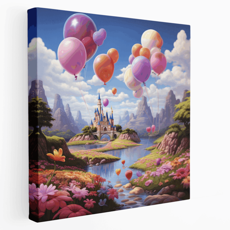 Mickey Maus Luftballon Leinwandbild