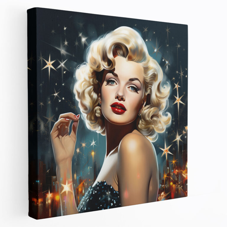 Marilyn Monroe Leinwandbild - Vintage Filmplakat Wandkunst