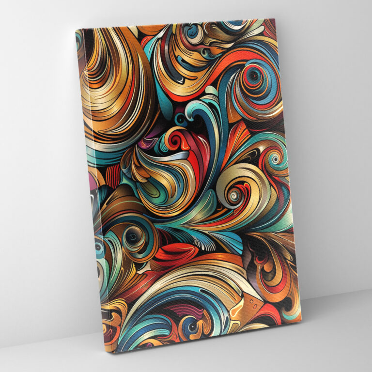 Mannerismus-Wandkunst mit Wirbelnden Linien - Leinwandbild Wanddekoration Wohnkultur