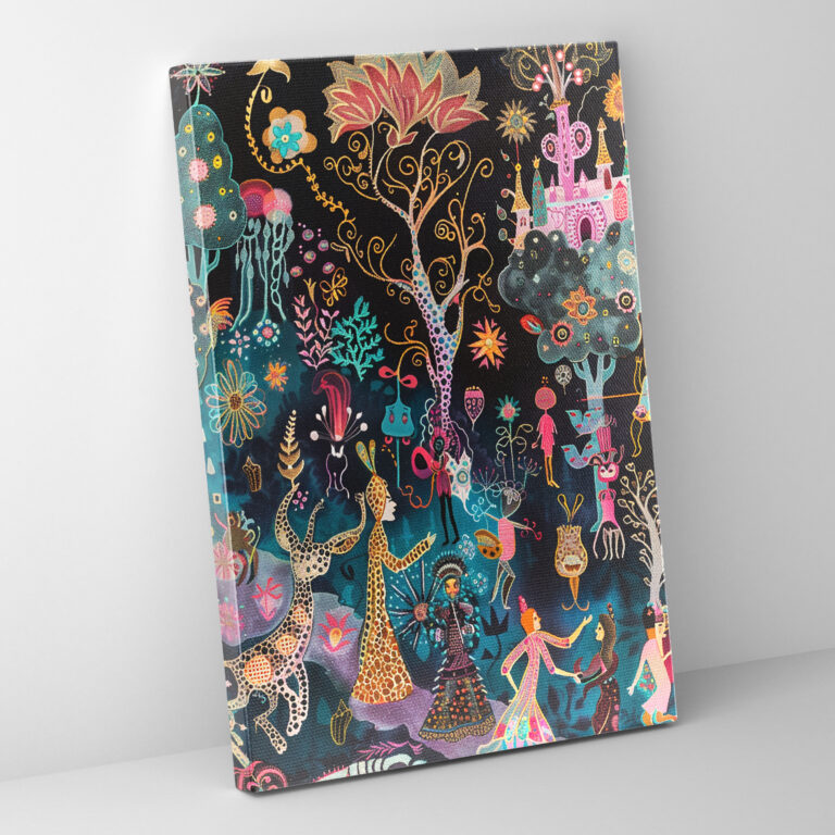 Verspieltes Manierismus Leinwandbild - Leinwand Wandkunst Wanddekoration