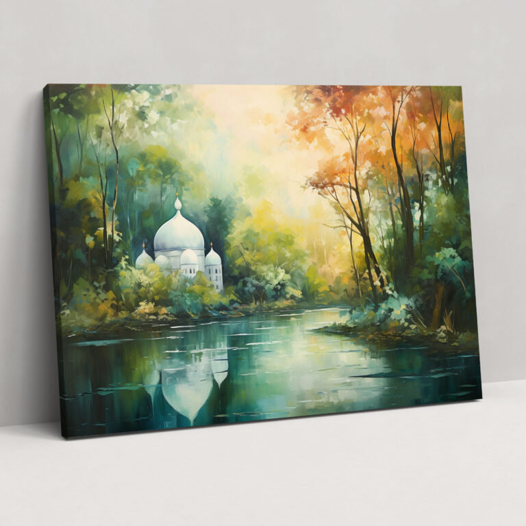 Natürliche Harmonie Wandkunst - Moschee Wanddekoration Ruhevolle Atmosphäre Wandkunst