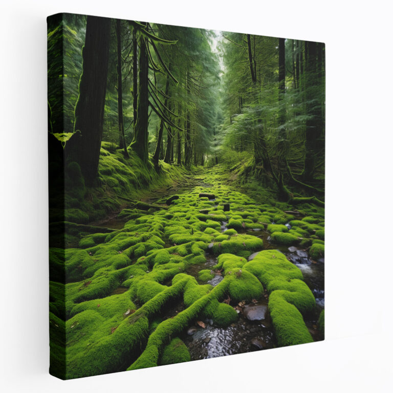 Faszinierende Moos-Teppich Wanddekoration - Moos Wald Wanddekoration