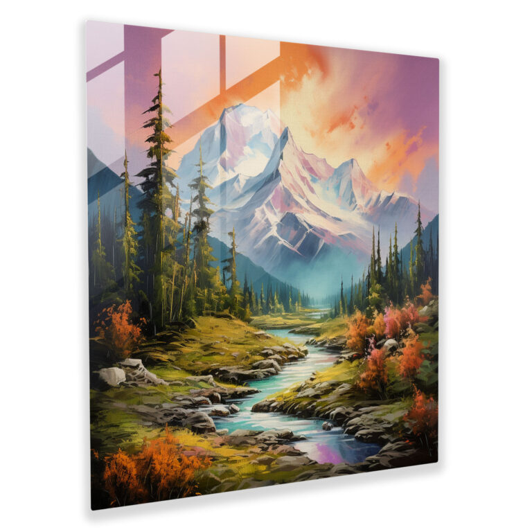 Exquisites Künstlerisches Ölgemälde Glasbild