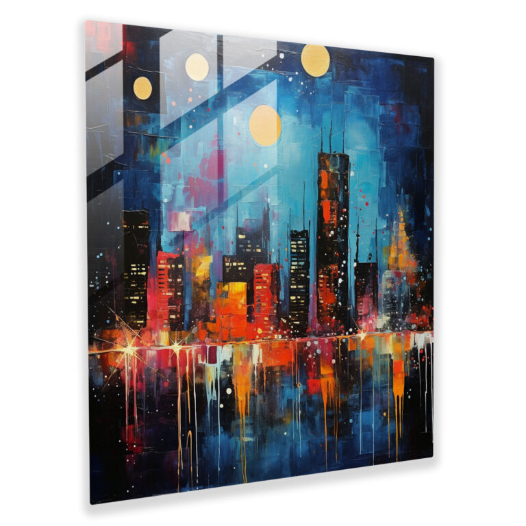 Mercedes Glasbild - Mercedes moderne Kunst Eleganz abstrakte Malerei