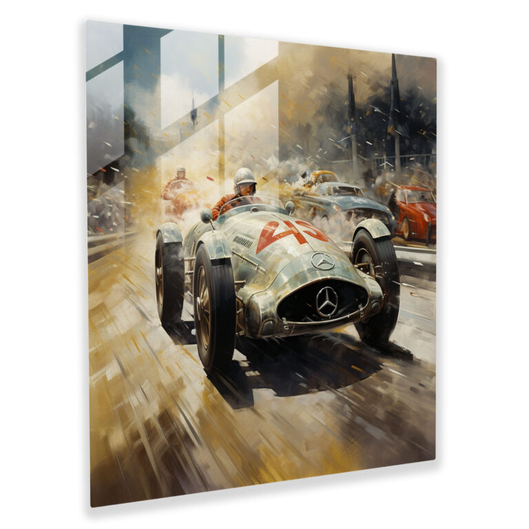 Sportliches Mercedes Glasbild - Adrenalingeladene Wandkunst - Mercedes Aufregung Adrenalingeladen Wanddekoration