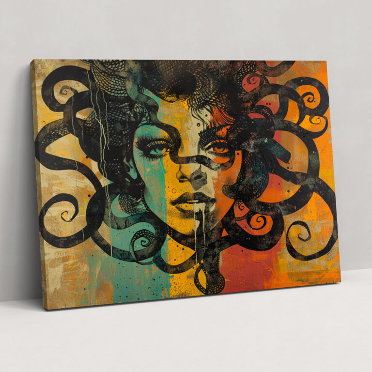 Medusa Wandkunst - Mythologie Wohnkultur Wandbild Wanddekoration