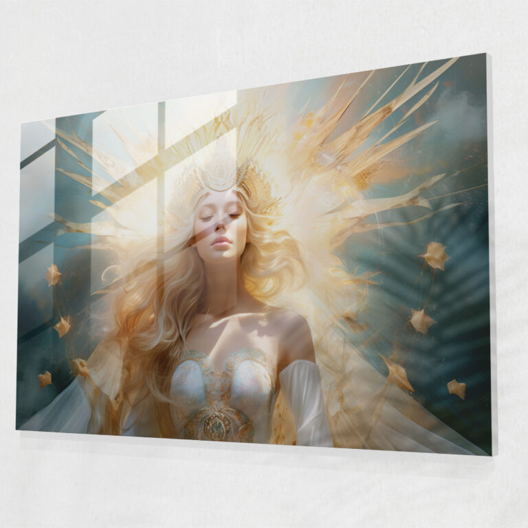 Mythologie Glasbild - Zeitgenössische digitale Kunst - Göttinnen - Leinwandbild Glassbild