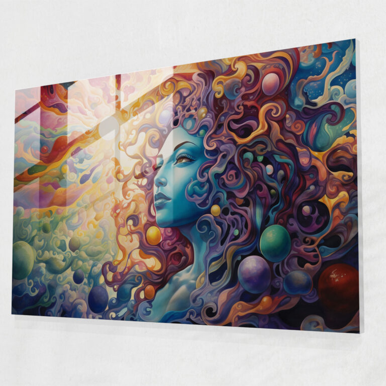 Glasbild Mythologie - Moderne Kunst Glasbild