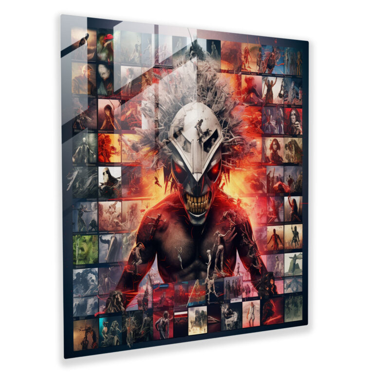 Metalllica Album Cover Glas-Collage - Metallica Glas-Kunst Collage Glaswandkunst