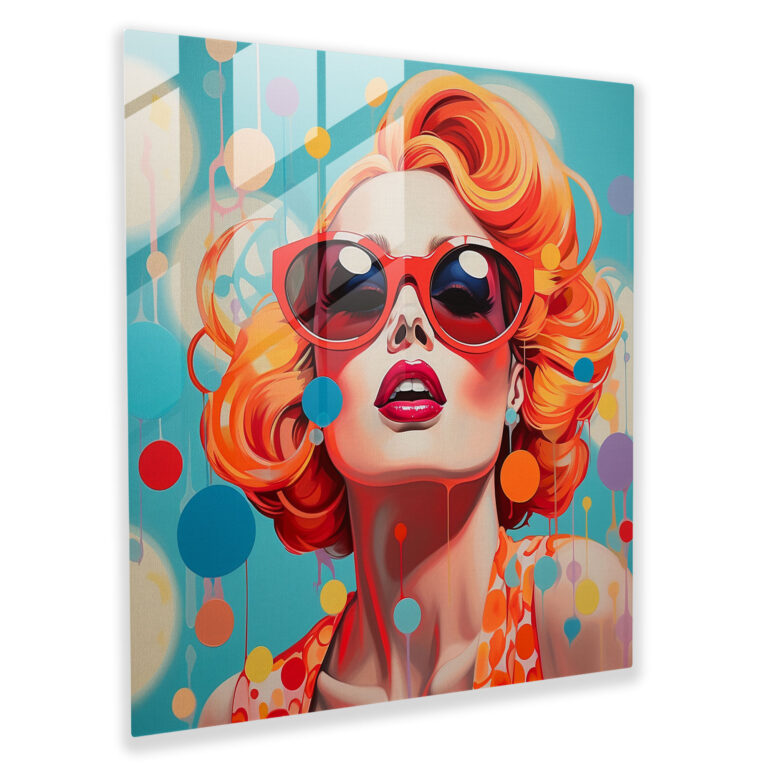 Energievolle Glasbilder - Pop Art Explosion Glas Wandkunst