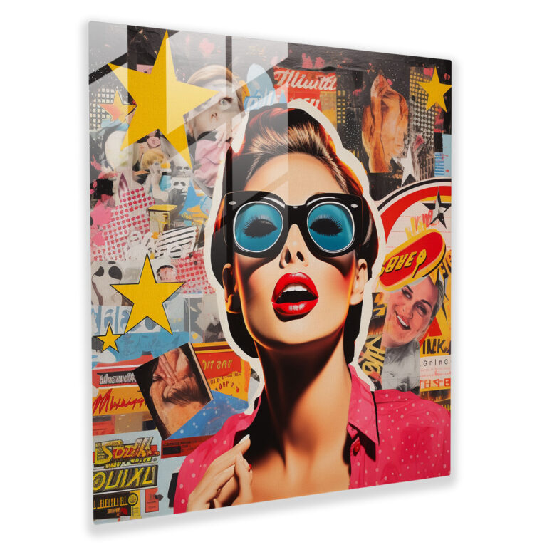 Lebendiges Popkultur Glasbild