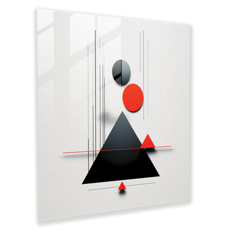Glasbild Eleganz - Minimalistisches Grafikdesign