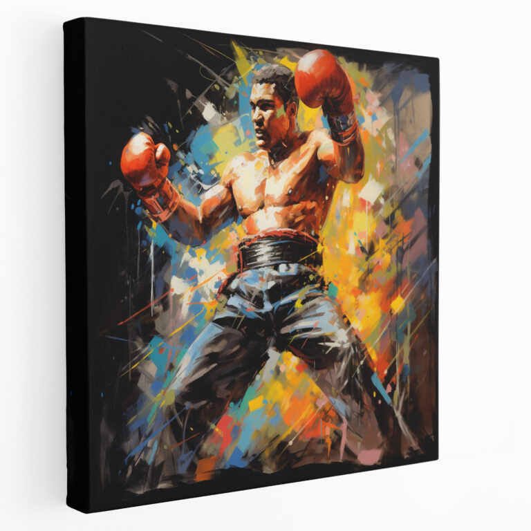 Muhammad Ali Leinwandbild - Boxen Entschlossenheit Leinwandkunst