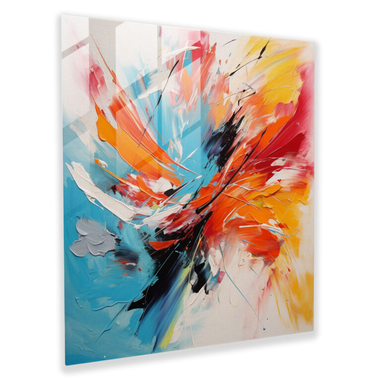 Dynamisches Fusion Glasbild - Abstraktes Expressionistisches Kunstwerk