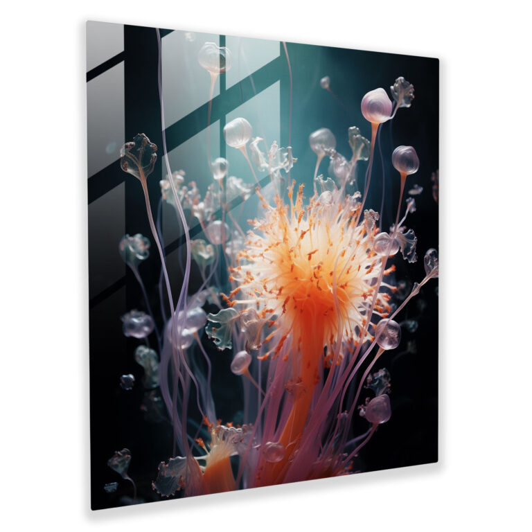 Aqua Serenity Glasbild