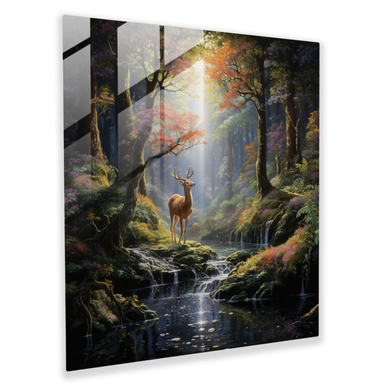 Verzauberte Wildnis Glasbild