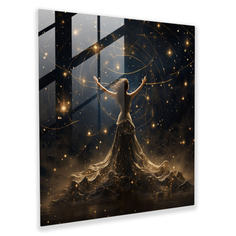 Glasbild Eleganz der Sterne