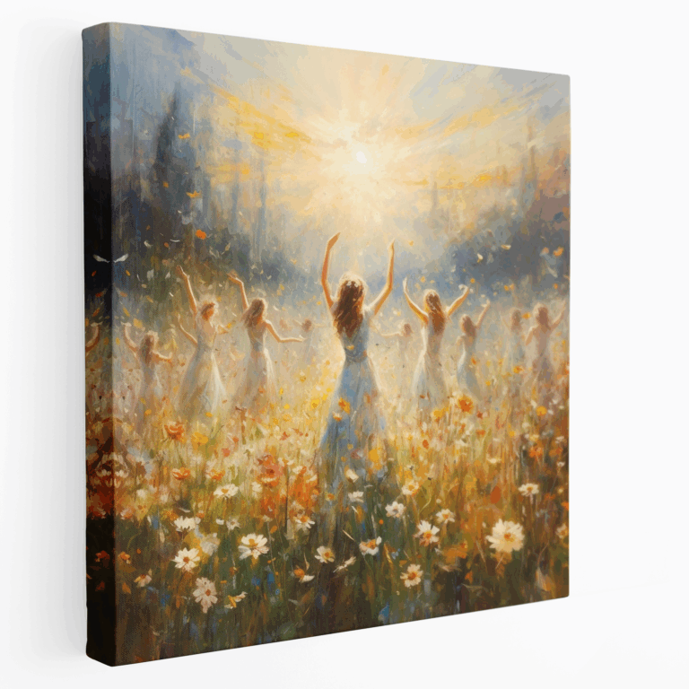 Leinwandbild Feen im Sonnenlicht