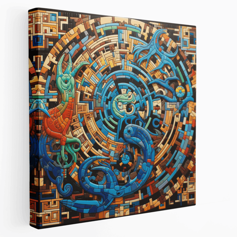 Mystisches Labyrinth Leinwandbild