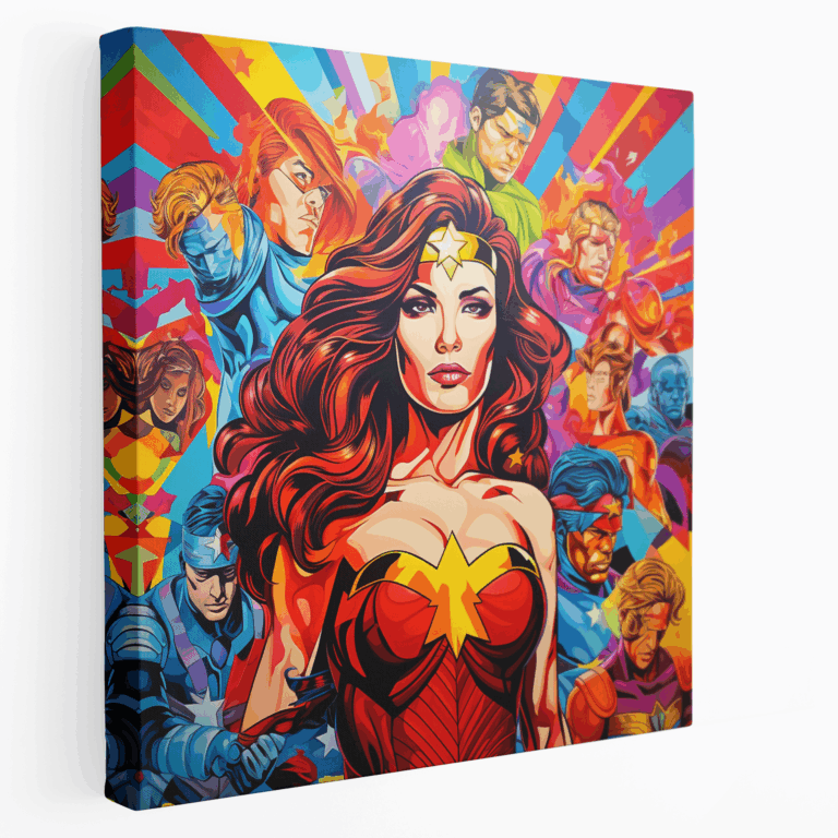 Pop-Art-Leinwandbild mythologischer Helden