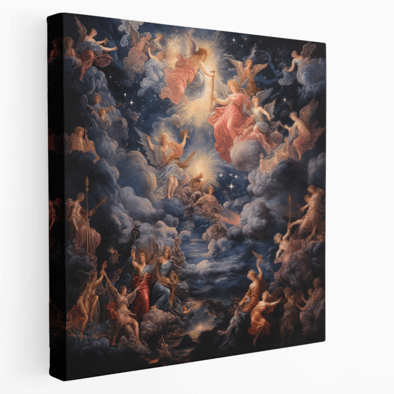 Göttliche Symphonie der Götter und Göttinnen Leinwandbild