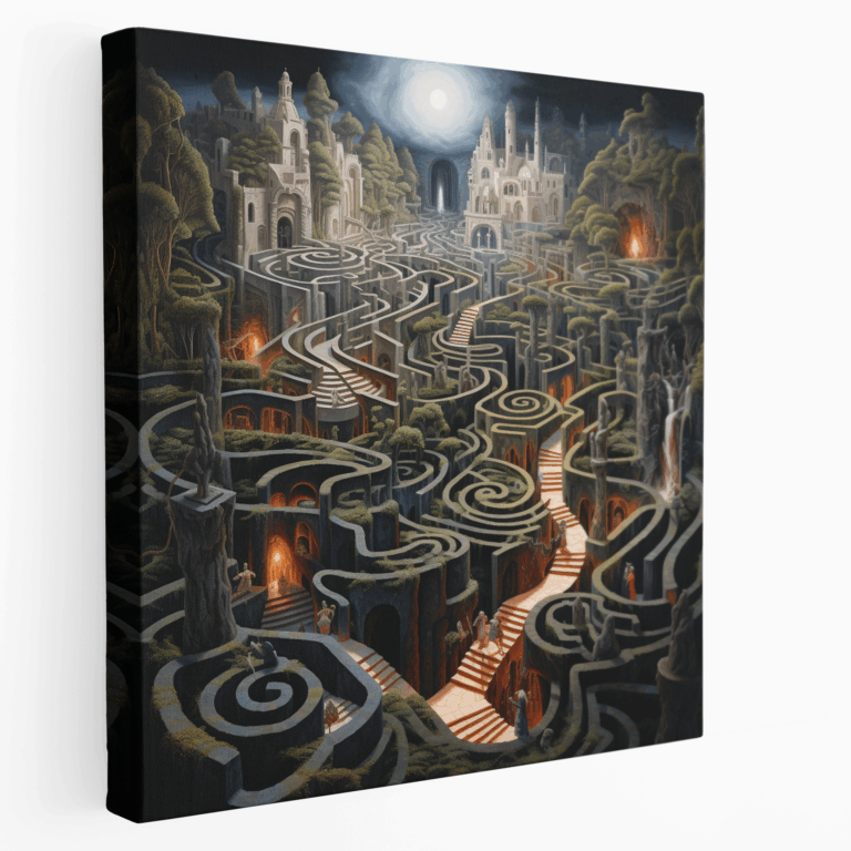 Mystisches Labyrinth Leinwandbild