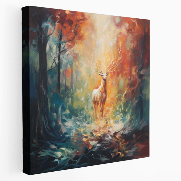 Mystischer Waldwanderer Leinwandbild